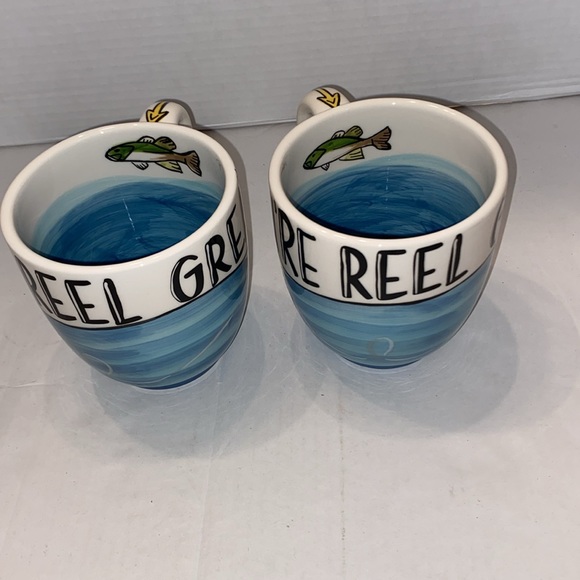 -“You're Reel Great”  16oz Jumbo Mugs,  Set of two, New - Picture 5 of 10